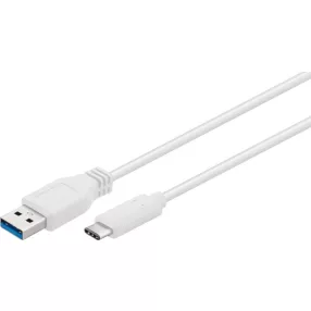 HCT 028-226 tartós kábel USB/USB-C 3A, 2m, fehér