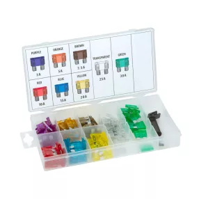   M.N.C. Biztosíték készlet 05715 + kiszedő, tárolódobozban - 97 db - 3-30A