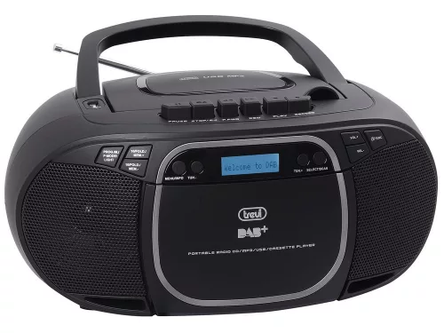 Trevi CMP 576 DAB hordozható boombox CD-vel, USB-vel, kazettával és DAB+ rádióval (0CM57600)