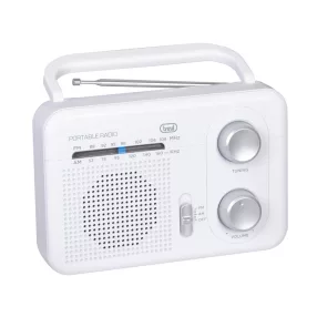   Trevi RA 7F64 White Hordozható 2 sávos rádió, teleszkópos antennával és fej/fülhallgató kimenettel