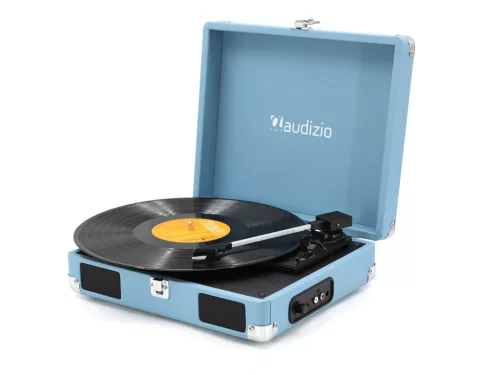 Audizio RP111BL - Bakelit lemezjátszó bőrönd kialakításban - Kék