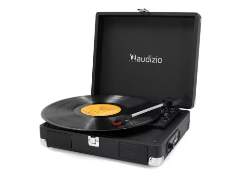 Audizio RP111BK - Bakelit lemezjátszó bőrönd kialakításban - Fekete