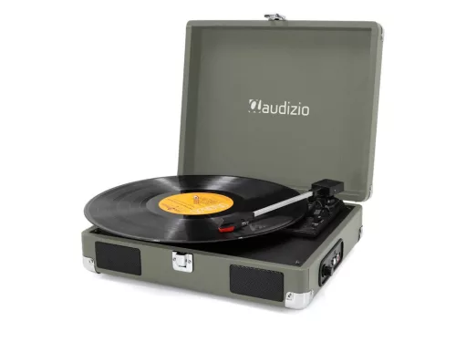 Audizio RP111W - Bakelit lemezjátszó bőrönd kialakításban - Zöld