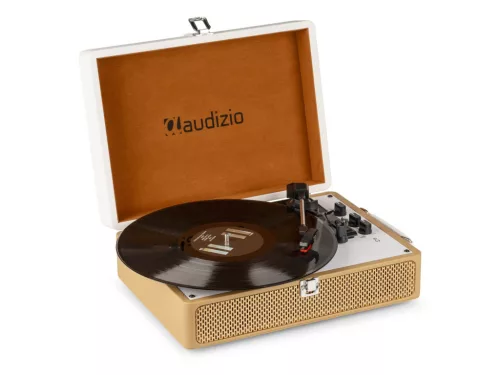 Audizio RP119 - Bakelit lemezjátszó bőrönd kialakításban - Arany