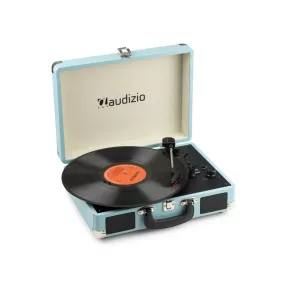   Audizio RP116BL - Bakelit lemezjátszó bőrönd kialakításban - Bluetooth - Kék