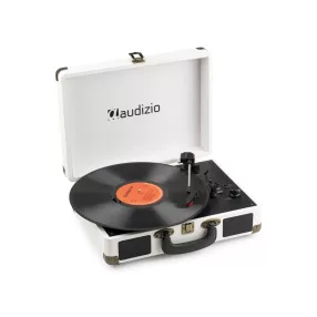   Audizio RP116CR - Bakelit lemezjátszó bőrönd kialakításban - Bluetooth - Krém