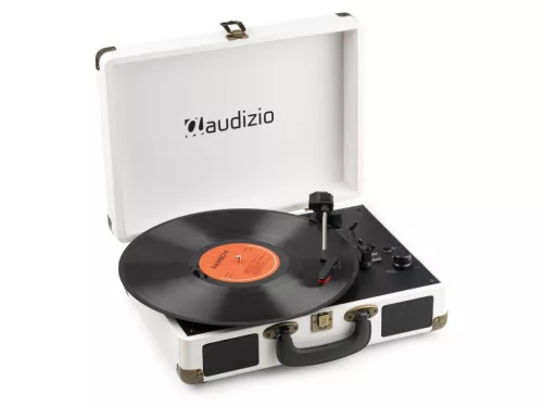 Audizio RP116CR - Bakelit lemezjátszó bőrönd kialakításban - Bluetooth - Krém