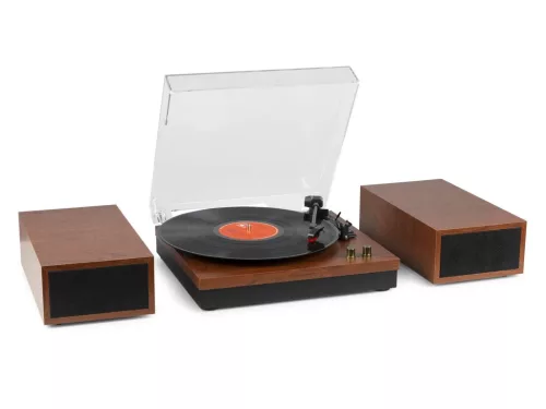 Fenton RP165C Bakelit lemezjátszó szett + 2 db hangfal, Bluetooth (Cseresznye)