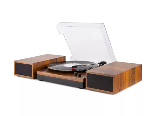 Fenton RP165 Bakelit lemezjátszó szett + 2 db hangfal, Bluetooth (Diófa)