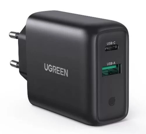 UGREEN CD170, Fali töltő USB QC3.0, USB-C PD, 36W (fekete)