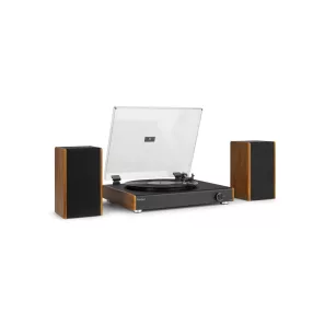   Audizio RP335 Bakelit lemezjátszó szett + 2 db hangfal, Bluetooth (Sötét fa)