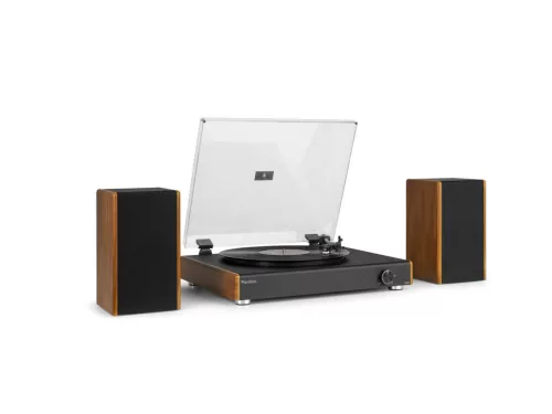 Audizio RP335 Bakelit lemezjátszó szett + 2 db hangfal, Bluetooth (Sötét fa)