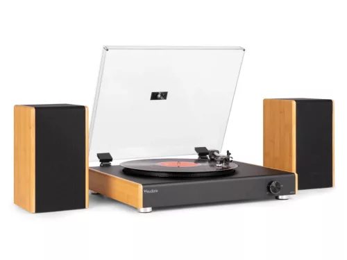 Audizio RP335BB Bakelit lemezjátszó szett + 2 db hangfal, Bluetooth (Bambusz)
