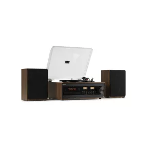   Audizio Boston Bakelit lemezjátszó szett + 2db hangfal, Bluetooth