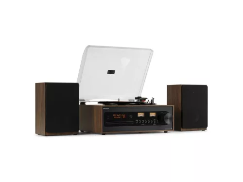 Audizio Boston Bakelit lemezjátszó szett + 2db hangfal, Bluetooth