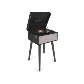   Audizio Fremont Bakelit lemezjátszó (Bluetooth/USB/RCA), retró állvány - Fekete