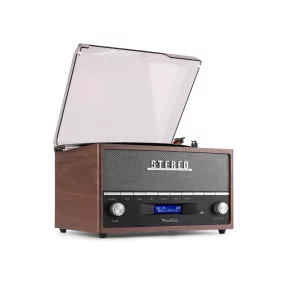   Audizio Frisco Retro Bakelit lemezjátszó / DAB+ Rádió (Bluetooth + FM)