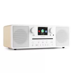   Audizio Naples FM rádió, 60W (CD + USB + Bluetooth + FM + Internet) - fehér