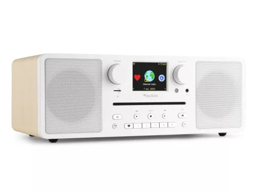 Audizio Naples FM rádió, 60W (CD + USB + Bluetooth + FM + Internet) - fehér