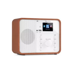 Audizio Nardo DAB+ internetrádió - fehér/fa