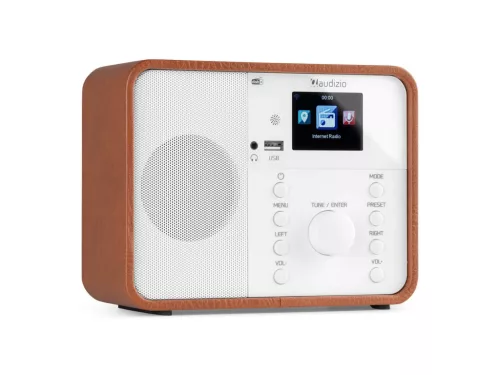 Audizio Nardo DAB+ internetrádió - fehér/fa