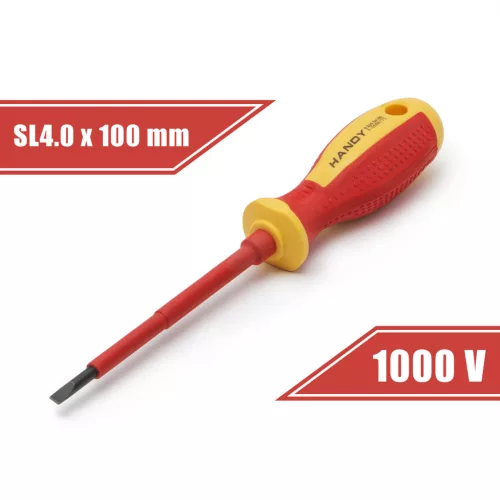 Handy 10562 Csavarhúzó - 0,8 x 4 x 100 mm - 1000V-ig szigetelt