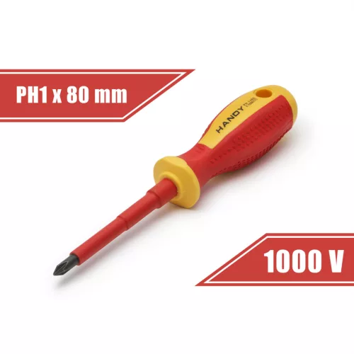 Handy 10567 Csavarhúzó - PH1 x 4,5 x 80 mm - 1000V-ig szigetelt