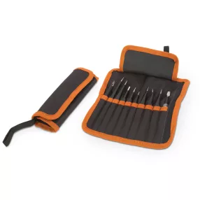   Handy 10779B Precíziós csipesz szett - antisztatikus - 11 részes - matt fekete