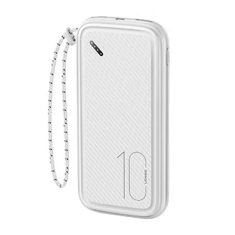 USAMS 10KCD15002 2 usb-s 10.000mAh powerbank led-es töltöttségjelzővel 1377621