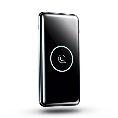 USAMS Vezeték nélküli töltő és powerbank, 10.000mAh, fekete 1308520