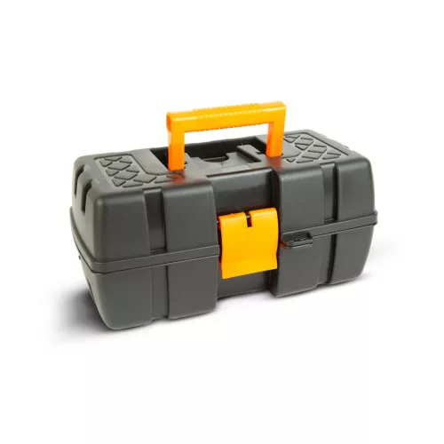 11011A Kinyitható tálcás szerszámostáska - dupla tálcás - műanyag - 31 x 18 x 14 cm