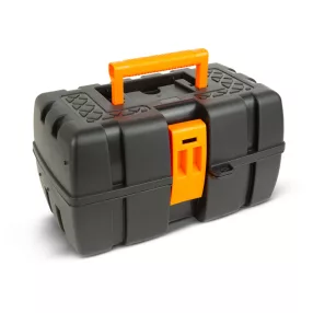   11011B Kinyitható tálcás szerszámostáska - három tálcás - műanyag - 37 x 23 x 21 cm