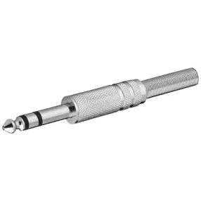   Goobay 11037 6,3mm-es sztereó fém Jack dugó,rugós törésgátló