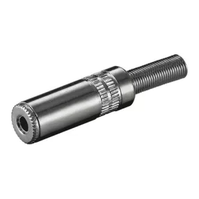   Goobay 11060 3,5mm-es sztereó fém Jack aljzat, rugós törésgátló