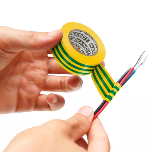 Handy 11089X Szigetelőszalag - 15 mm · 10 m - sárga-zöld