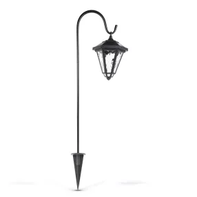   Garden of Eden 11236B LED-es szolár lámpa - kandeláber - 80 cm - fekete - hidegfehér