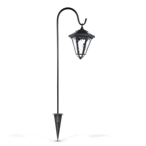 Garden of Eden 11236B LED-es szolár lámpa - kandeláber - 80 cm - fekete - hidegfehér