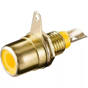 Goobay 11314 RCA aljzat beépíthető sárga