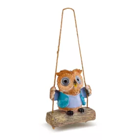   Garden of Eden Felakasztható szolár dekoráció - bagoly - 2 fehér LED - 10 x 6 x 28 cm, 11428E