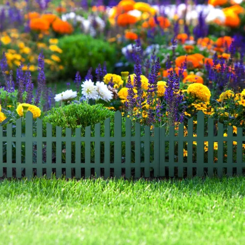 Garden of Eden 11468K Virágágyás szegély / kerítés - 60 x 23 cm - zöld
