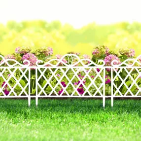   Garden of Eden 11468L Virágágyás szegély / kerítés - 47 x 36 cm - fehér