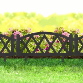   Garden of Eden 11474A Virágágyás szegély / kerítés - 60 x 24 cm - fekete