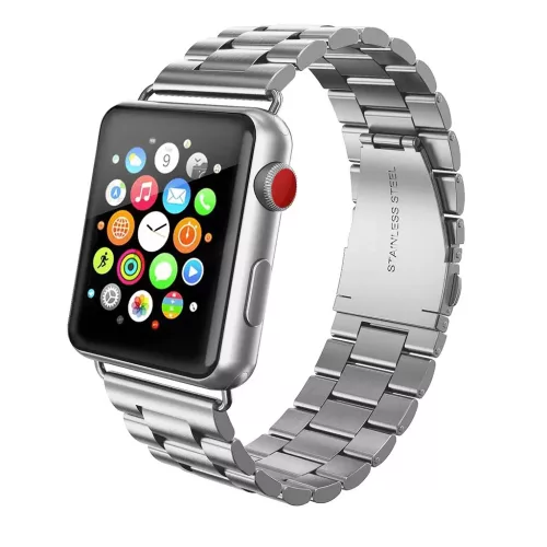 XPRO™ Apple Watch rozsdamentes. vastag acél szíj Ezüst. Apple Watch 42mm (S1-S3) / 44mm / 45mm / 46mm / 49mm készülékhez