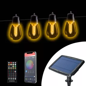   11744 Smart szolár fényfüzér - 25 db fehér LED - állítható színhőmérséklet - 13,6 m - bluetooth