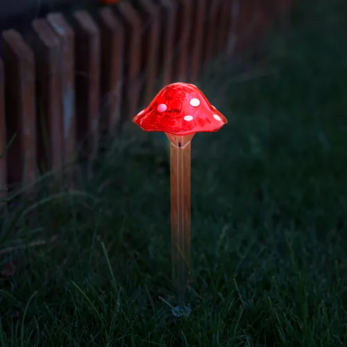 Garden of Eden 11765 Leszúrható szolár gomba - 33,5 cm - 1 hidegfehér LED