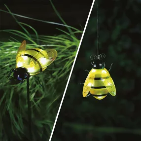   Garden of Eden 11771B Szolár lámpa - méhecske - leszúrható / csipeszes - sárga - 15 x 7 x 16 cm - 6 LED