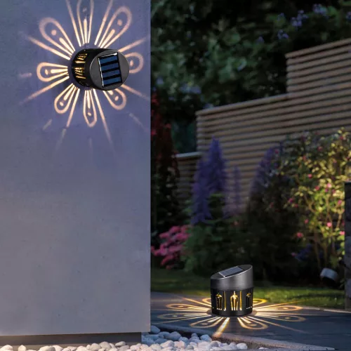 Garden of Eden 11784 Szolár dekorlámpa - fali / álló - 8 x 9 cm - 1 melegfehér SMD LED