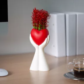   Vog&Arths 11854 Műnövény dekoráció - piros, szív - 10 x 35 cm