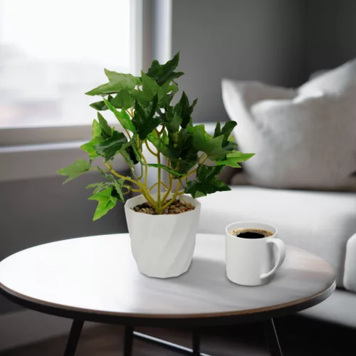 11890B Műnövény dekoráció - borostyán - 20 x 9 cm