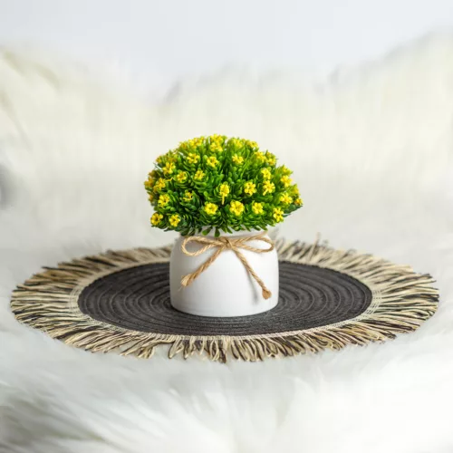 11894 Műnövény dekoráció - apró virág - 3 féle - 18 x 8,5 cm